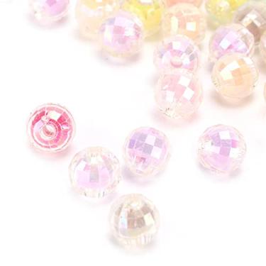 Imagem de 300 peças miçangas acrílicas 8mm joia infantil miçangas miçangas coloridas diy miçangas transparentes acessórios de artesanato para fabricação de pulseiras