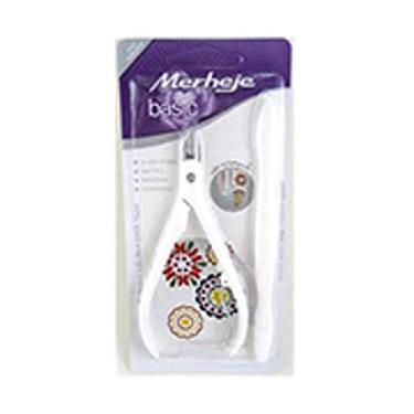 Imagem de Alicate de Cutícula Basic Decorado + Espátula, Merheje, Inox