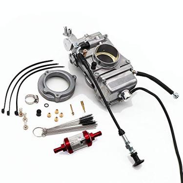 Imagem de Carburador KIPA para Mikuni HSR48 HSR 48 mm Harley-Davidson Bad Boy Dyna Electra Glide Sportster 1200 Softail, alto desempenho, com kit de ferramentas de limpeza e filtro de jato de carbono