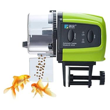 Imagem de Alimentador automático de peixe, alimentador de peixes de Lychee, alimentador de alimentos para férias alimentador de umidade temporizador elétrico automático para aquário tanque de peixes