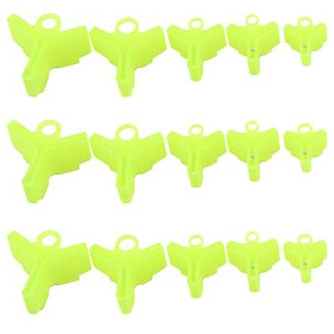 Imagem de 100 peças de anzol de pesca bonés ganchos agudos de pesca protetor de gancho de pesca capa de segurança gancho de agudos capas de suporte de segurança capas de gancho de agudos de pesca capa de segurança (5 tamanhos, amarelo)