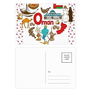 Imagem de Omã Love Heart Landscap Bandeira nacional Natal flor celebração cartão postal bênção postal