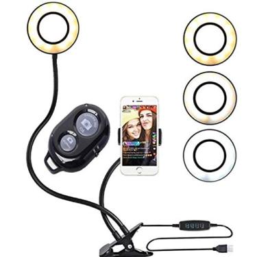Imagem de Ring Light Completo Articulado Suporte Celular Maquiagem Live Stream Youtuber com controle Bluetooth