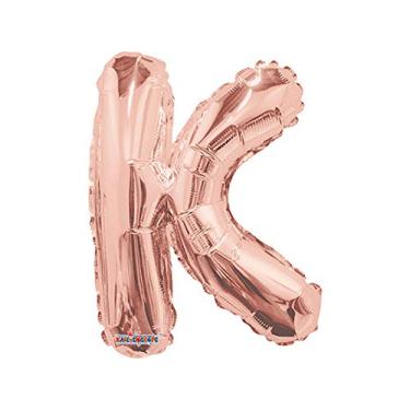 Imagem de Balão Metalizado Minishape Letra K Ouro Rose Pack Regina Ouro