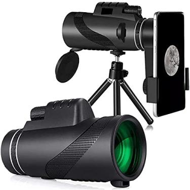 Imagem de Telescópio Monocular 40X60 para Smartphone, Monóculo com Suporte e Tripé, Monóculos HD com Prisma BAK4 de Foco Duplo para Adultos Observação de Pássaros, Caminhada em Acampamento (Upgrade)