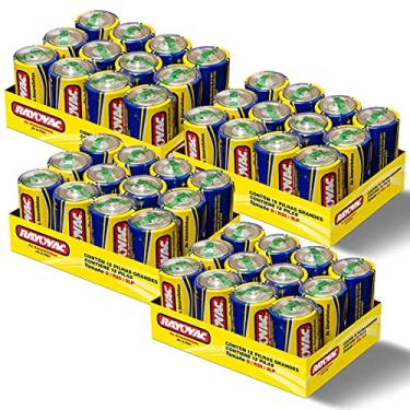 Imagem de 48 Pilhas D Grande Comum Zinco Carvão Rayovac 4 Bandejas C/ 12 Unidades