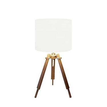Imagem de Abajur Mesa Tripé Madeira 60cm Cores Lisas - Md1001 Cúpula Ø30