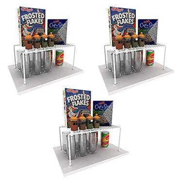 Imagem de Kit Organizador Prateleira Aramado Médio 32cm 100% Aço 3un Branco