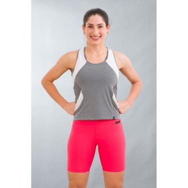 Imagem de Regata Feminina Fitness Cinza Mescla Spark