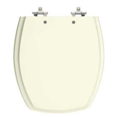 Imagem de Assento Sanitário Thema Biscuit (Bege Claro) Tampa para Vaso Incepa em Madeira Laqueada