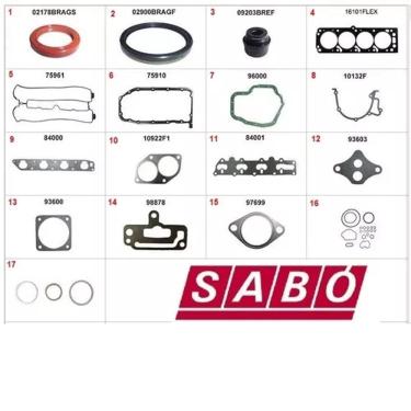 Imagem de Jogo Junta Motor Vectra Astra Zafira 2.0 16V 80278 Sabo