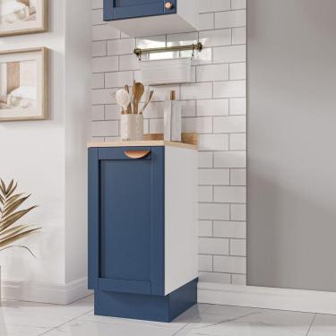 Imagem de Balcão 1 Porta 40cm Arizona CabeCasa MadeiraMadeira Branco/Azul