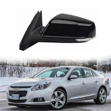 Imagem de Substituição do espelho lateral do motorista adequado para Chevrolet Malibu 2010-2018 espelhos de porta lateral conjunto de espelho retrovisor acessórios de seta, aquecimento, ajuste elétrico, lente