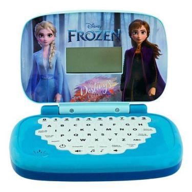 Imagem de Laptop Infantil Notebook Português E Inglês Frozen Elsa Anna Candide