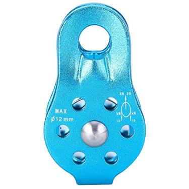 Imagem de Polia De Corda única De Liga De Alumínio, Polia única De Escalada Em árvore Fixa, Bloco De Polia De Segurança De Escalada Para Tendência De Engate(Azul)