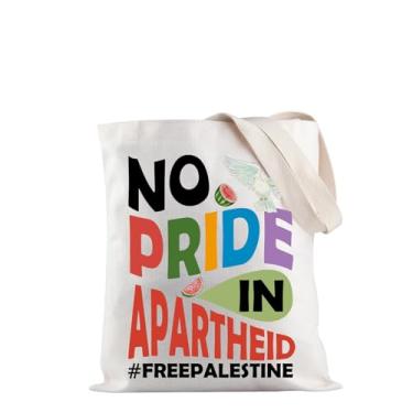 Imagem de JXGZSO Sacola Orgulho Gay Sem Orgulho no Apartheid Bolsa de Compras Palestina Livre Palestina Presente Palestino Presente, Bolsa Freepalestine, One Size