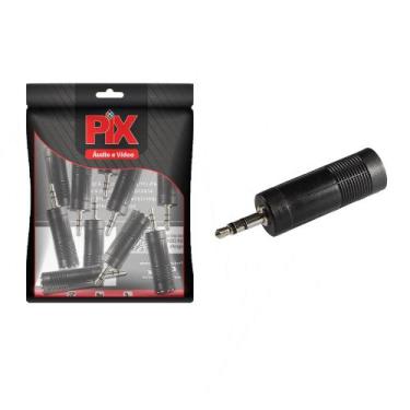 Imagem de 10x Adaptador Áudio P2 Estéreo P/ P10 Estéreo J10 +qualidade - PIX