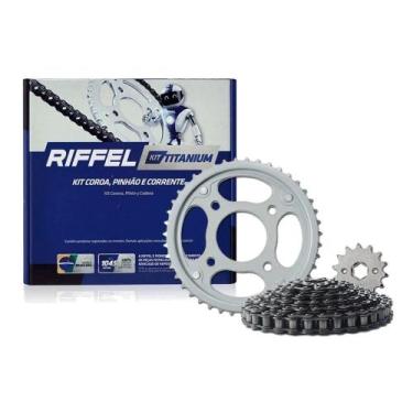 Imagem de Kit Relação Moto Riffel Titanium Para Yamaha Crypton 105 98-04