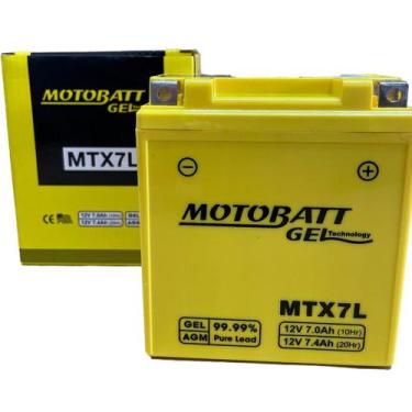 Imagem de Bateria Motobatt Mtx7l Honda Nx 4 Falcon Cb 300 Ytx7l-bs 7ah