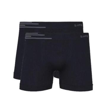 Imagem de Kit Com 2 Cuecas Boxer Lupo 436-002 Pretas, P, Preto