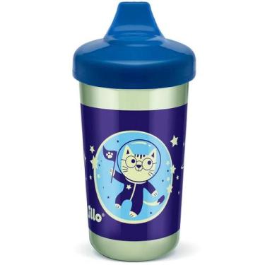 Imagem de Copo Infantil Antivamento Com Brilho No Escuro Menino - Lillo