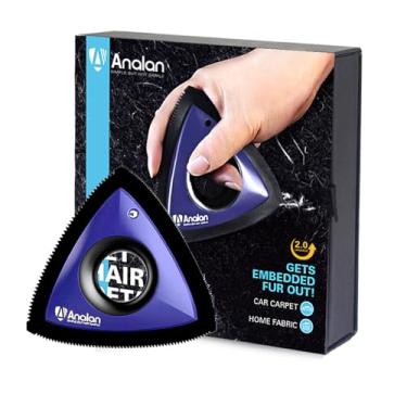 Imagem de Mini removedor de pelos de animais de estimação Analan para detalhamento de carro, removedor de pelos de cachorro para interior de carro, removedor de pelos de cachorro triangular para detalhes