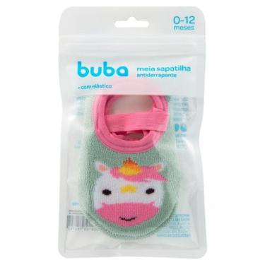 Imagem de Meia Sapatilha Antideslizante Bebê Tamanho P M com Elástico Buba, Unic