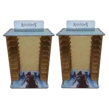 Imagem de Kit 2 Porta 11 Jogos Físico Ac 22x16,3x29,4 Mdf Madeira Adesivada - AT
