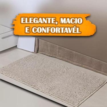 Imagem de Kit 2 Tapete Passadeira Quarto Classic 50 X 100 Creme Perola - Tapetes