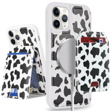 Imagem de SailorTech Capa para iPhone 11 Pro Max com suporte de cartão de crédito seguro para iPhone 11 Pro Max, capa de couro para celular para mulheres compatível com carteira mag safe destacável 2 em 1 para