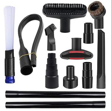 Imagem de 13 peças acessórios universais de vácuo para acessórios de aspirador de pó de loja – Adaptador de mangueira de vácuo de 6,8 a 3,5 cm, adaptador de 4,8 a 2,5 cm para aspirador de pó, kit de acessórios de escova de vácuo de limpeza doméstica de 3,8 cm
