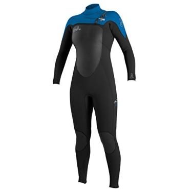 Imagem de O'Neill Roupa de mergulho feminina Superfreak 4/3 mm FZ Terno completo, preto/azul rubi/branco, 10