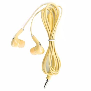 Imagem de Beufee Fone de ouvido, intra-auricular, fone de ouvido com fio, esportivo, música, fone de ouvido, acessório de áudio, funciona com dispositivos de áudio e computadores (amarelo)