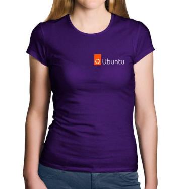 Imagem de Baby Look Algodão Ubuntu Linux - Foca na Moda, Roxo, P