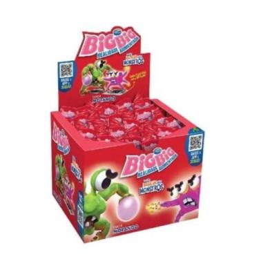 Imagem de Chiclete Big Big Sabor Morango - Display com 315G - Arcor
