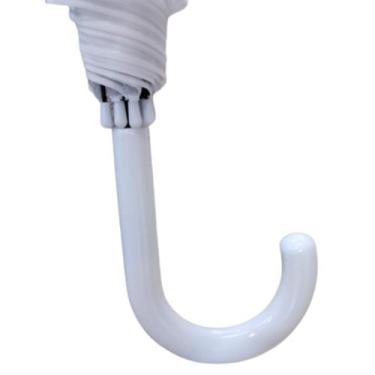 Imagem de Guarda-Chuva Transparente Com Borda Colorida Bengala Abertura Automáti