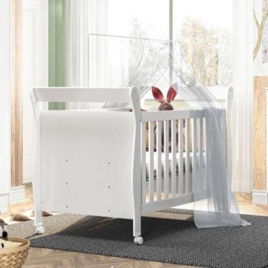 Imagem de Berço Mini Cama Slim Branco Em Mdf Grades Em Pvc Tigus Baby - TIGUS MÓ
