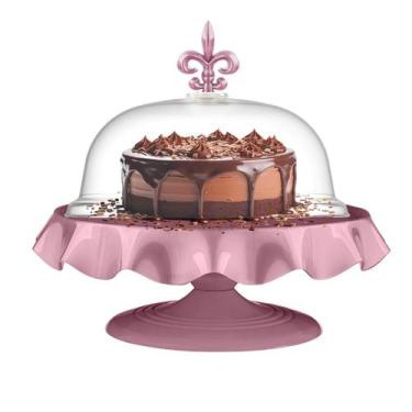Imagem de Boleira Com Cúpula - Bandeja Para Bolo e Doces - Beva, Rosê Gold