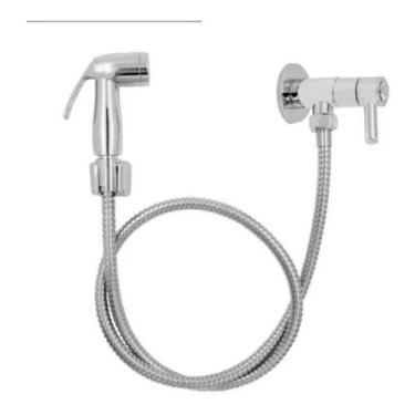 Imagem de Ducha Higiênica Intima Cromada 1/4 De Volta Para Banheiro - ZRZ