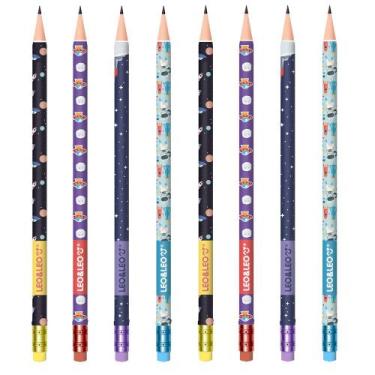 Imagem de Lápis Preto Grafite HB Com Borracha Leo&Leo Estampado Divertido Decora