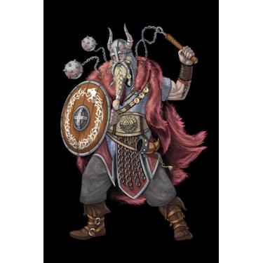 Imagem de Norse Mythology Notebook: Old Norse Viking Warrior Scandinavian Nordic Black Lined Notebook