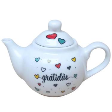 Imagem de Bule Chaleira 500ml Gratidão - Porcelana decorada - Antilope Decor Por