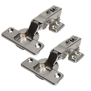 Imagem de Dobradiça Reta HD Com Pistão Para Portas De Armarios E Guarda Roupa ( 