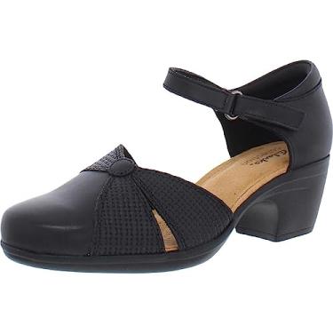 Imagem de Clarks Sapato feminino Emily Rae, Couro preto, 36