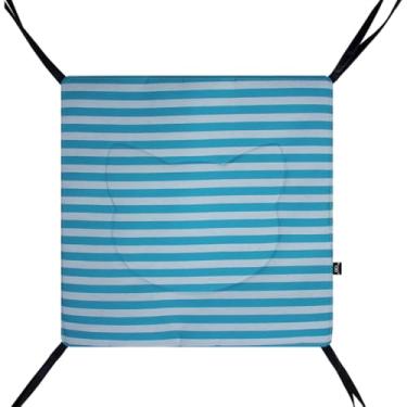 Imagem de Cama Suspensa Dupla Face para Gatos YOLOPET – Conforto Antiestresse, 40x40cm, Cores Variadas (Azul)