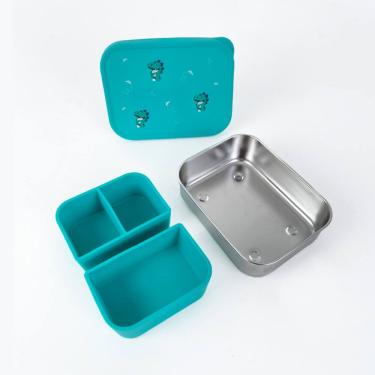 Imagem de Lancheira Bento Box em Aço Inox com Divisórias Removíveis Leo- Petit Piá