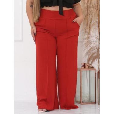 Imagem de Calça Pantalona Plus Size Duna com Bolsos Confortável e Prática - DMB 