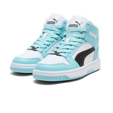 Imagem de PUMA Unissex-Child Rebound Layup Mid, Puma White-puma Black-safe Lake, 20