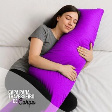 Imagem de Capa p/ Travesseiro de Corpo Impermeável 50x140cm Com Zíper Coloridas 