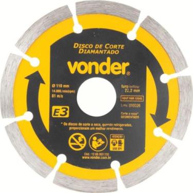 Imagem de Disco de Corte Diamantado 110mm E3 com Furo de 22,2mm - 12.68.303.000 